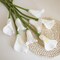 20pcs White Flowers Artificial Calla Lily Flower Real Touch Latex Flowers for DIY Wedding Bouquet Party Home Decor Faux Flowers Arrangement